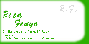 rita fenyo business card